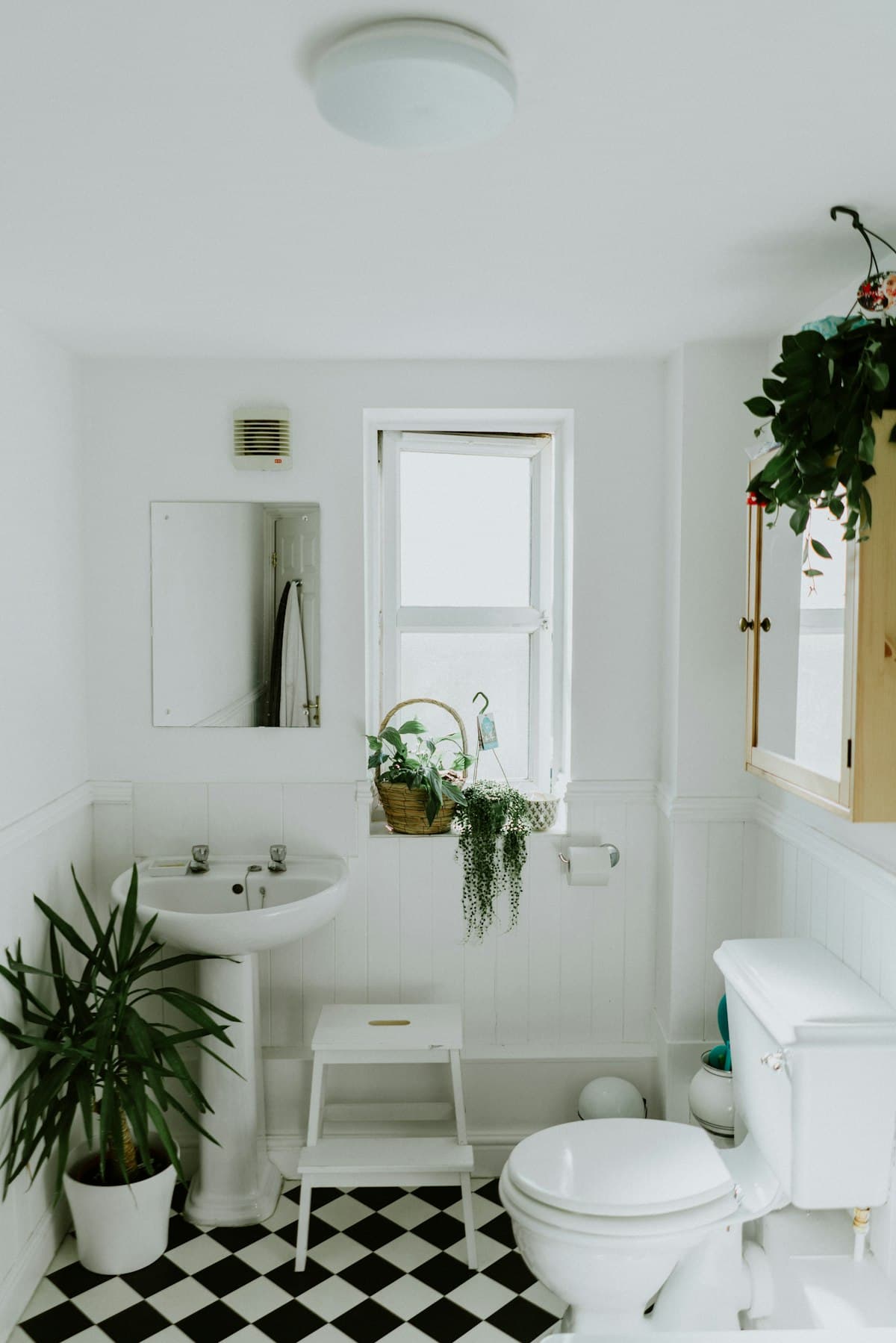 Luxury Master Bathroom Clad in Calcite White Natural Stone